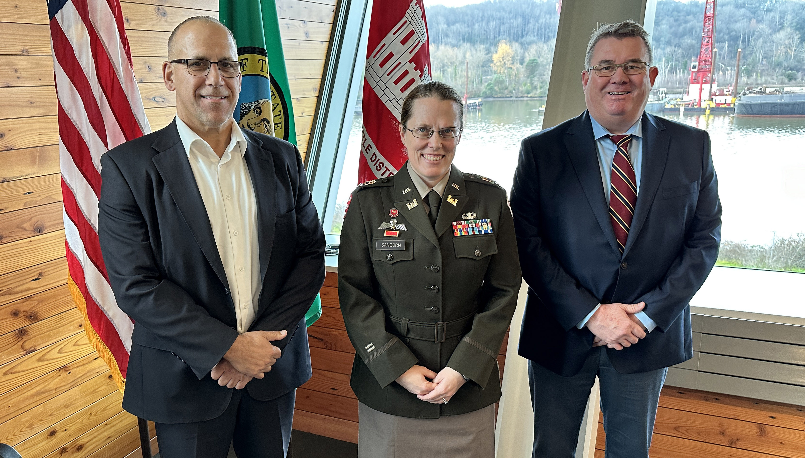 John Wolfe, Eric Johnson, and Col. Sanburn