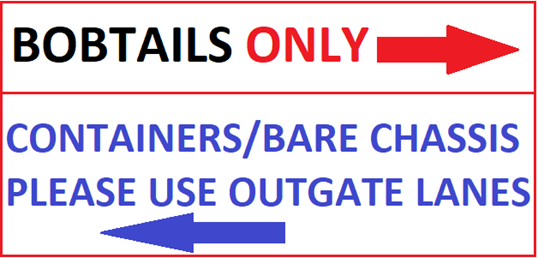 New Bypass Lane Sign